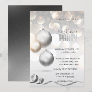 Invitation Société de Bokeh de Boules Élégantes Soirée de Noë