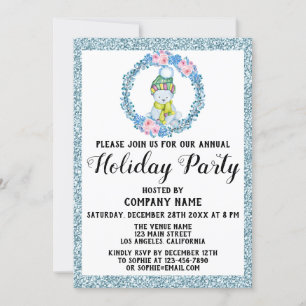Invitation Société de Couronne de Noël Fête de fin d'année Pa