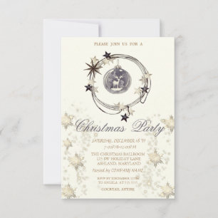 Invitation Société de flocons de neige de décoration de Noël