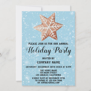Invitation Société de l'étoile de Noël Fête de vacances Bleu