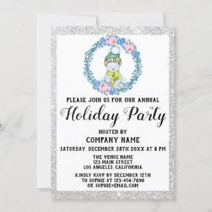 Invitation Société de Noël Couronne Bleue Fête de Noël d'entr