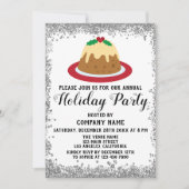 Invitation Société de pudding de Noël Fête de vacances Rouge (Devant)