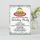 Invitation Société de pudding de Noël Fête de vacances Rouge (Debout devant)