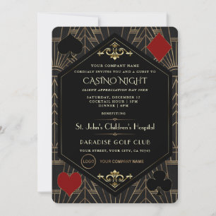 Invitation Société de soirée de casino Jour d'appréciation de