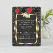 Invitation Société de soirée de casino Jour de reconnaissance (Debout devant)