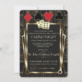 Invitation Société de soirée de casino Jour de reconnaissance (Devant)