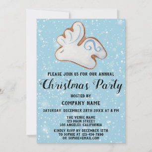 Invitation Société Fête de Noël Renne Blanc