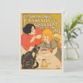 Invitation Société française de chocolats et de thés, Art Nou (Debout devant)