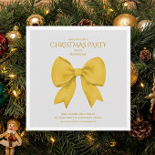 Invitation Société Gold Bow Noël Fête