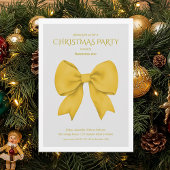 Invitation Société Gold Bow Noël Fête