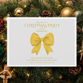 Invitation Société Gold Bow Noël Fête