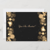 Invitation Société Noël Fête Gold Winter Wonder (Dos)