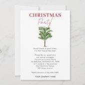 Invitation Société Noël Fête Tropical Palm Tree (Devant)