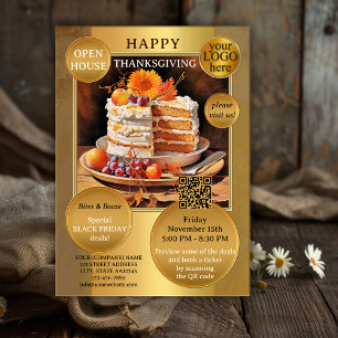 Invitation Société Thanksgiving Black Friday Open House