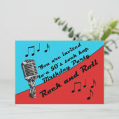 Invitation Sock Hop 50's Anniversday Party Retro fun (Debout devant)