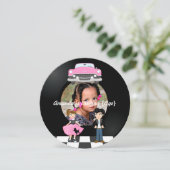 Invitation Sock Hop Kids 1950's Rock and Roll Retro Party (Debout devant)