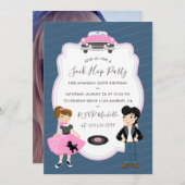 Invitation Sock Hop Kids Rock and Roll Retro Party photo (Devant / Derrière)