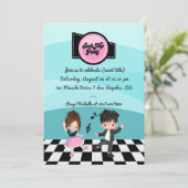 Invitation Sock Hop Party (Debout devant)