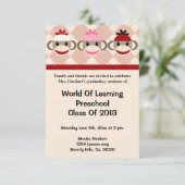 Invitation Sock Monkey Préscolaire Ou Maternelle (Debout devant)