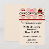 Invitation Sock Monkey Préscolaire Ou Maternelle (Devant / Derrière)