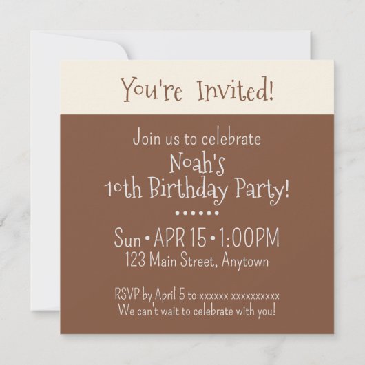 Invitation Sock Monkey Smile(Garçon) Anniversaire (Dos)
