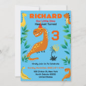 Invitation Soeur Dino Thématique fête d'anniversaire des enfa (Devant)