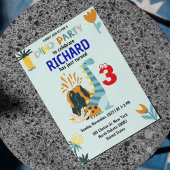 Invitation Soeur Dino Thématique fête d'anniversaire des enfa