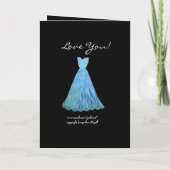 Invitation SOEUR EN DROIT MAIN-D'OEUVRE TURQUOISE Robe BLEUE (Dos)