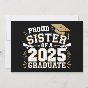 Invitation Sœur fière d'une famille de diplômé de la promotio