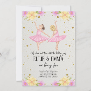 Invitation Soeur ou jumelle Ballerina