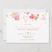 Invitation Soeur rose Fille Anniversaire (Devant)