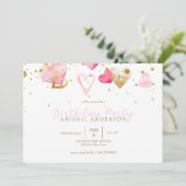 Invitation Soeur rose Fille Anniversaire (Debout devant)