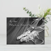 Invitation soeur Seras-tu ma servante de Bridesmaid (Debout devant)