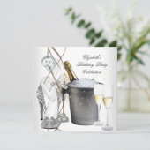 Invitation Soeur Silver Gold Champagne High Heels Party (Debout devant)