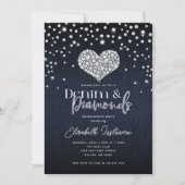 Invitation Soeur tendance Denim et Diamonds Bachelorette Part (Devant)