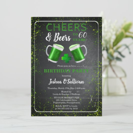 Invitation Soeurs et bières St. Patricks 60e fête d'anniversa (Debout devant)