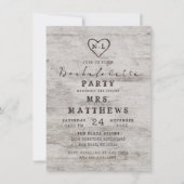 Invitation Soeurs sculptées Soirée Rustique Bachelorette Part (Devant)