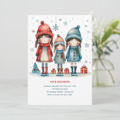Invitation Soeurs Trois Noël Anniversaire (Debout devant)
