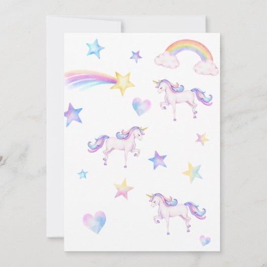 Invitation Soeurs Unicorne Conjointes Soeurs doubles Soeurs A (Dos)