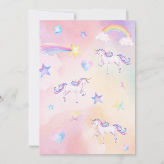 Invitation Soeurs Unicorne Conjointes Soeurs doubles Soeurs A (Dos)