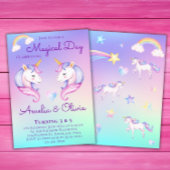 Invitation Soeurs unicornes conjointes Soeurs jumelles Soeurs