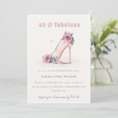 Invitation Soft 40 Fabuleux Blush High Heels Floral Anniversa (Debout devant)