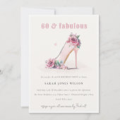 Invitation Soft 60 Fabuleux Blush High Heels Floral Anniversa (Devant)