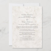 Invitation Soft Beige Elegant Marbre Mariage Invite (Devant)