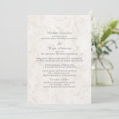 Invitation Soft Beige Elegant Marbre Mariage Invite (Debout devant)