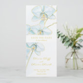 Invitation Soft Blue Orchid Enregistrer la date (Debout devant)