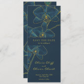 Invitation Soft Blue Orchid Enregistrer la date (Devant / Derrière)
