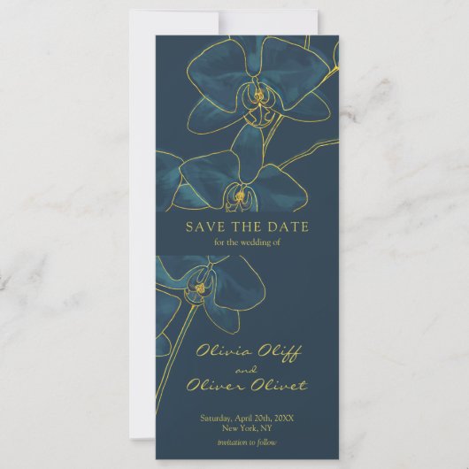 Invitation Soft Blue Orchid Enregistrer la date (Devant)