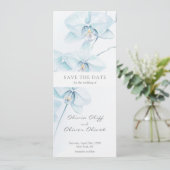 Invitation Soft Blue Orchid Enregistrer la date (Debout devant)