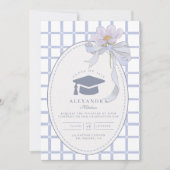 Invitation Soft Blue Ribbon Graduation (Devant)